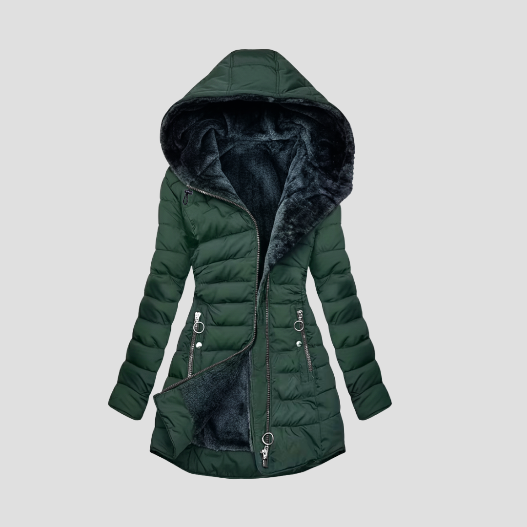 Mohnblume | Fleece Pufferjacke