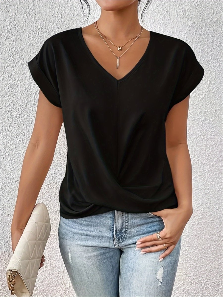Cleo | Lässiges T-Shirt mit Sweetheart - Ausschnitt - CharvèreCleo | Lässiges T-Shirt mit Sweetheart - Ausschnitt